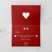 私が愛する1つへのメリークリスマス雪だるまカード シーズンカード (内部)