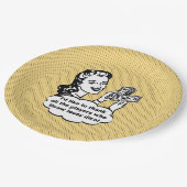 私が感謝していすことを望む黄色くおもしろいなレトロのBunco ペーパープレート (アングル)