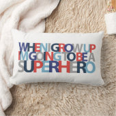 私が成長したとき…スーパーヒーロー ランバークッション (ブランケット)