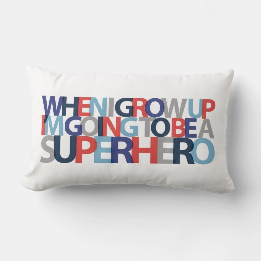 私が成長したとき…スーパーヒーロー ランバークッション (正面)