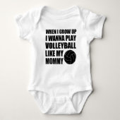 私が成長したら、ママのようなバ遊レーボールがしたい ベビーボディスーツ (正面)