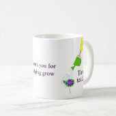 「私が成長してく救済れてありがとう」先生 コーヒーマグカップ (正面右)