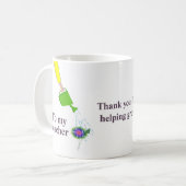 「私が成長してく救済れてありがとう」先生 コーヒーマグカップ (正面左)