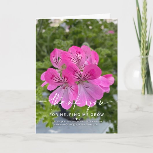 私が成長し救済てくれてありがとう カード (正面)