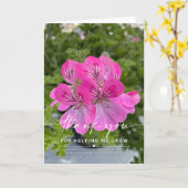 私が成長し救済てくれてありがとう カード (黄色い花)