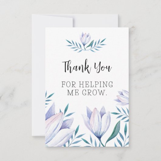 私が成長し救済てくれてありがとう サンキューカード (正面)