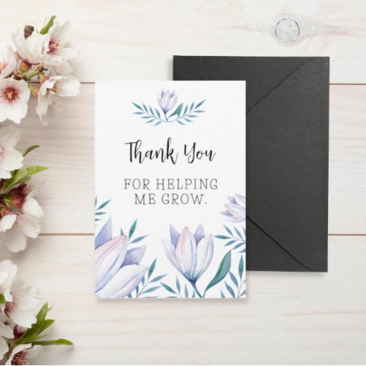 私が成長し救済てくれてありがとう サンキューカード