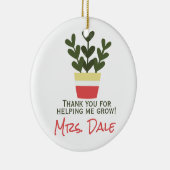 私が成長し救済てくれてありがとう |先生 セラミックオーナメント (右)