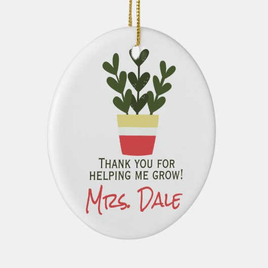 私が成長し救済てくれてありがとう |先生 セラミックオーナメント (右)