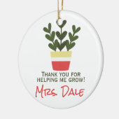 私が成長し救済てくれてありがとう |先生 セラミックオーナメント (左)