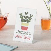 私が成長し救済てくれてありがとう |先生 台座サイン (インサイチュ)