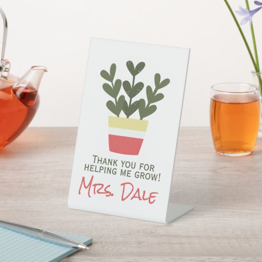 私が成長し救済てくれてありがとう |先生 台座サイン (インサイチュ)