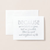 私が成長し救済るため – Bridesmaid Proposed 箔カード (封筒付き正面)