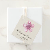 私が成長するさくらんぼの花の女の子の赤ちゃんシャワーを見る フェイバータグ (インサイチュ)