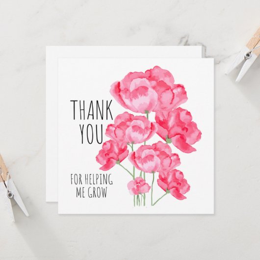 私が成長救済してくれてありがとう カード (正面/裏面インサイチュ)