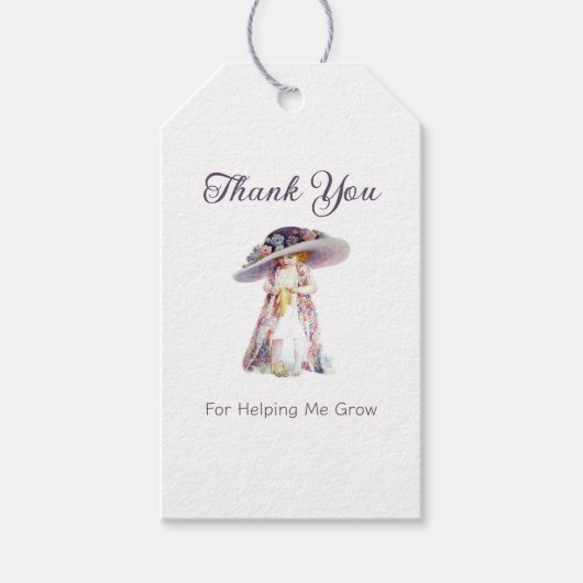 私が成長救済してくれてありがとう ギフトタグ (正面)