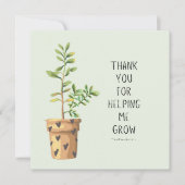 私が成長救済してくれてありがとう、先生プレゼント カード (正面)