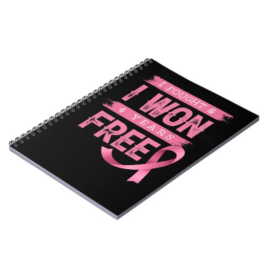 私が戦った乳がんと私は4年間の自由なカンクを獲得した ノートブック (左側)