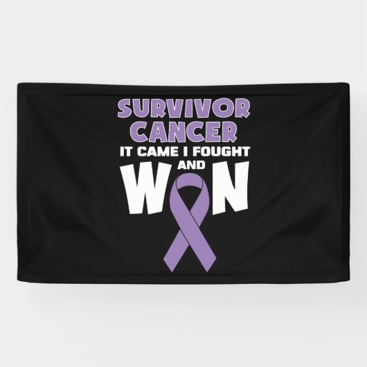 私が戦って勝来ったがんを克服した 横断幕 (横)