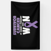 私が戦って勝来ったがんを克服した 横断幕 (縦)