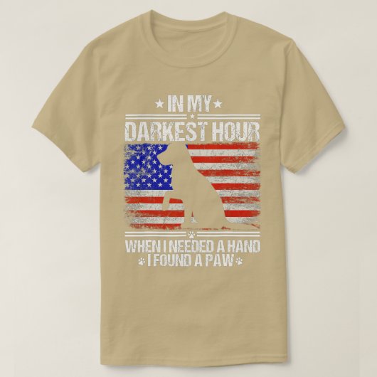 私が手おもしろいを貸す必要がある最も暗い時間に Tシャツ (デザイン正面)