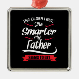 私が手に入れたより年上のパパのギフト頭が切れる メタルオーナメント