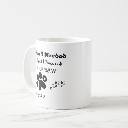 私が手を必要としたときに私はあなたの足のマグを見つけました コーヒーマグカップ (正面左)