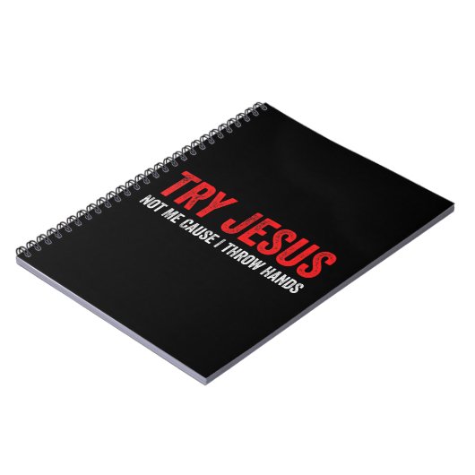 私が手Tシャツを投げるからイエスを試してみない ノートブック (左側)