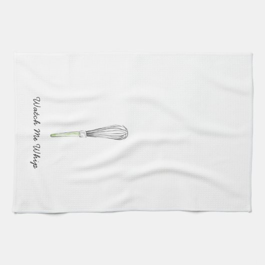 私が打つのを見て下さい キッチンタオル (横)