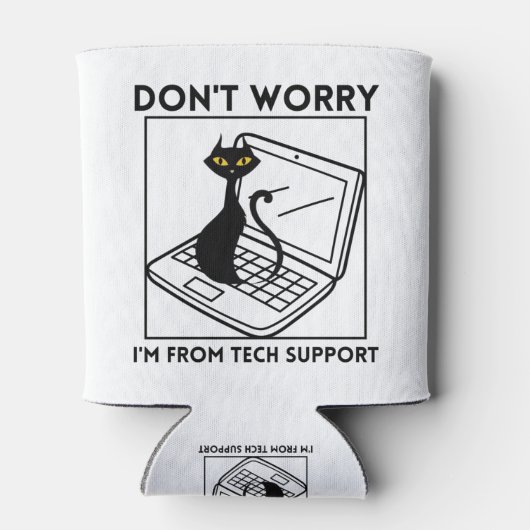 私が技術サポートの人であることを心配しない 缶クーラー (裏面)