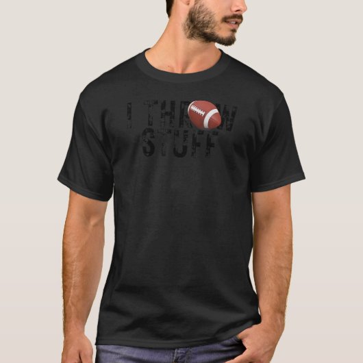私が投げる物サッカー選手 Tシャツ (正面)