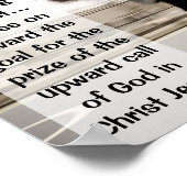 私が押し忘れつける過去は、ピリピ人への手紙3:14 ポスター (角)