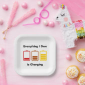 私が持っているものは充電だ ペーパープレート (パーティー)