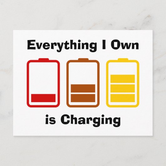 私が持っているものは充電だ ポストカード (正面)