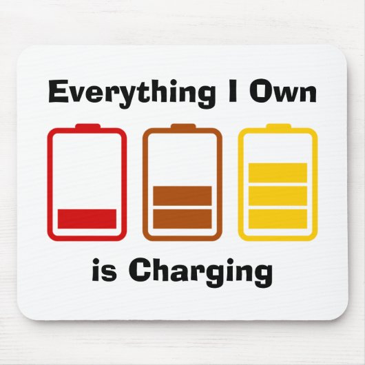 私が持っているものは充電だ マウスパッド (正面)