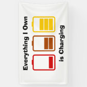 私が持っているものは充電だ 横断幕 (縦)