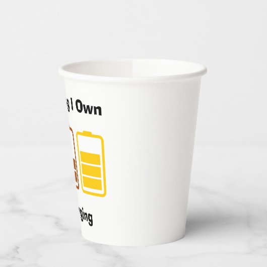 私が持っているものは充電だ 紙コップ (左)