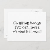 私が持っている事の失った中で最も恋しく思心が持っている ポストカード (正面/裏面)