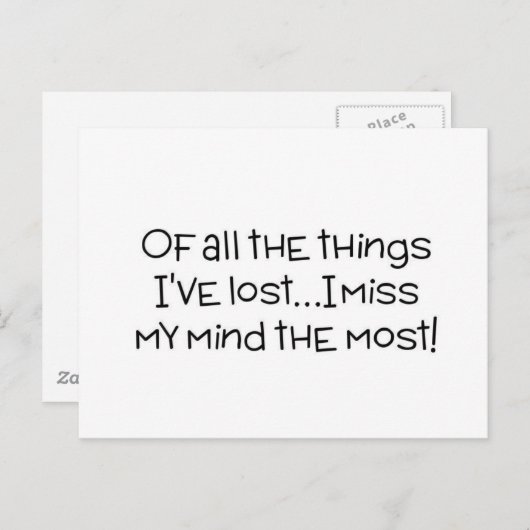 私が持っている事の失った中で最も恋しく思心が持っている ポストカード (正面/裏面)