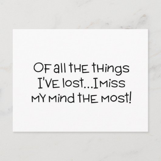 私が持っている事の失った中で最も恋しく思心が持っている ポストカード (正面)
