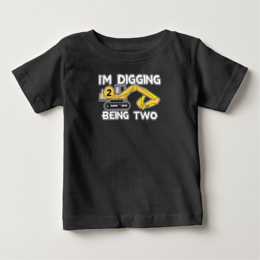 私が掘っている子供の2番目の誕生日は2である ベビーTシャツ (正面)