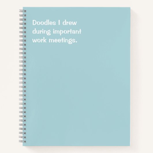 私が描おもしろいいたオフィス引用文ドードル ノートブック (正面)