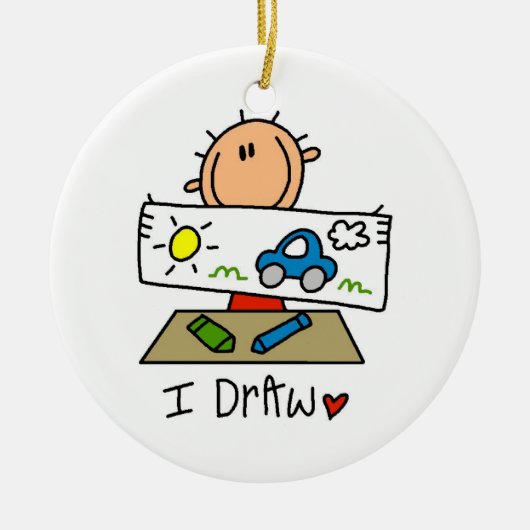 私が描く セラミックオーナメント (正面)
