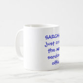 私が提供する多くのサービスの皮肉…ちょうど1 コーヒーマグカップ (正面左)
