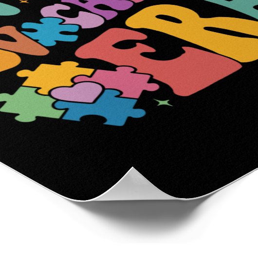 私が提唱した時代に先生自閉症の意識が ポスター (角)