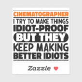 私が撮影しようとする映画おもしろい引用文 シール (シート)