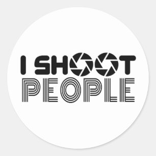 私が撮影する人々おもしろいフォトグラファー引用文 ラウンドシール