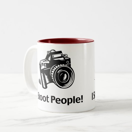 私が撮影する人々の写真家マグカップ ツートーンマグカップ (正面左)