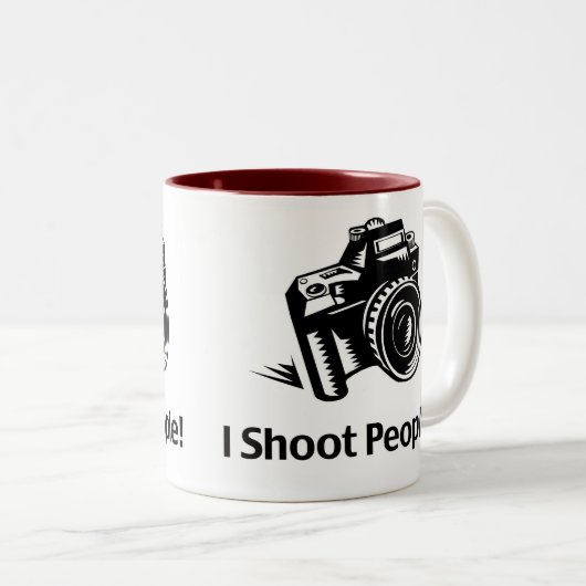 私が撮影する人々の写真家マグカップ ツートーンマグカップ (正面右)