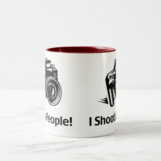 私が撮影する人々の写真家マグカップ ツートーンマグカップ (中央)